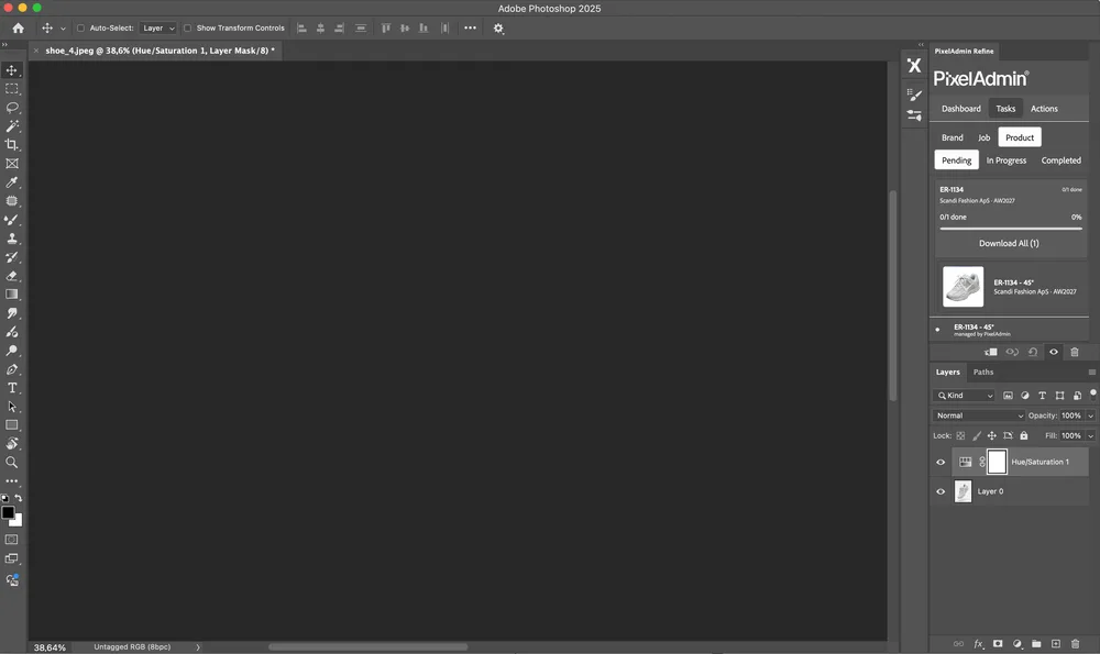 Photoshop interface